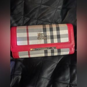 Burberry leather long wallet